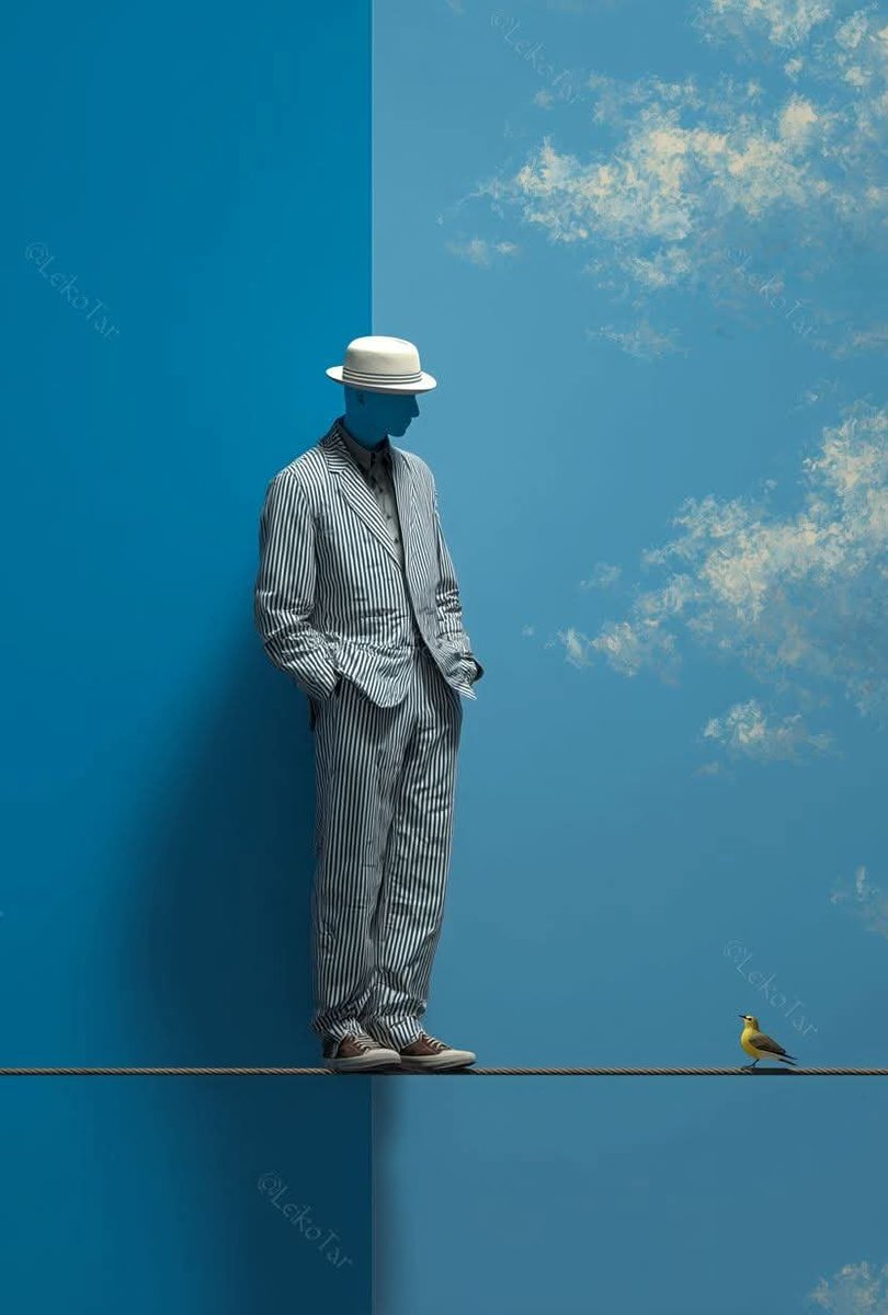 GiampaoloScopa's tweet photo. "Mentre il mondo intero restava col fiato sospeso, lui si concentrava solo su quel piccolo passero, in cui trovava un quieto specchio della sua vertiginosa esistenza."
(#Immagine da @AngeloC18757357)
#Art #LeikoTar https://t.co/HibE770RXR