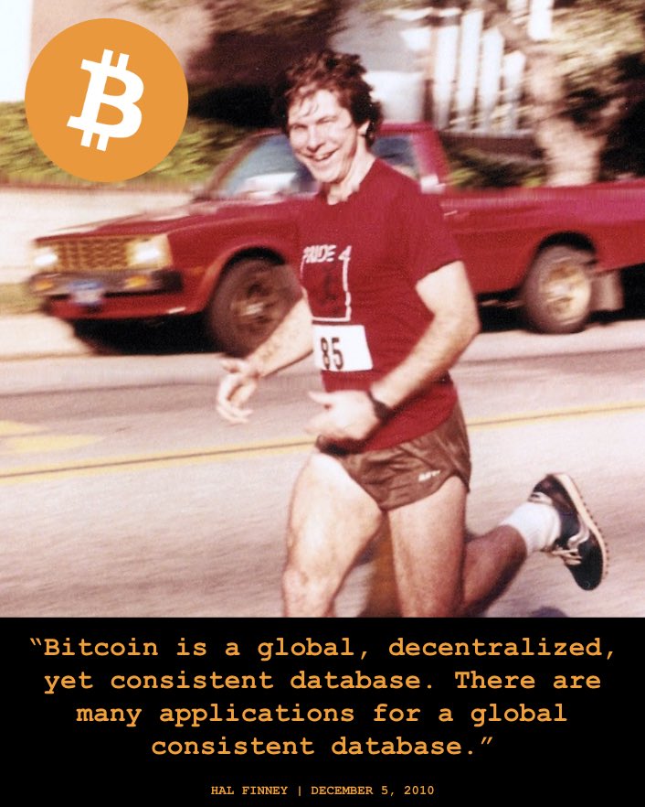 W0lfStr33t's tweet photo. Hal Finney: This DB is used to record transfers of coins, but it could potentially be used for more. There are many applications for a global consistent database.

https://t.co/P3fO8cFHss https://t.co/1VJ4sIk8rm
