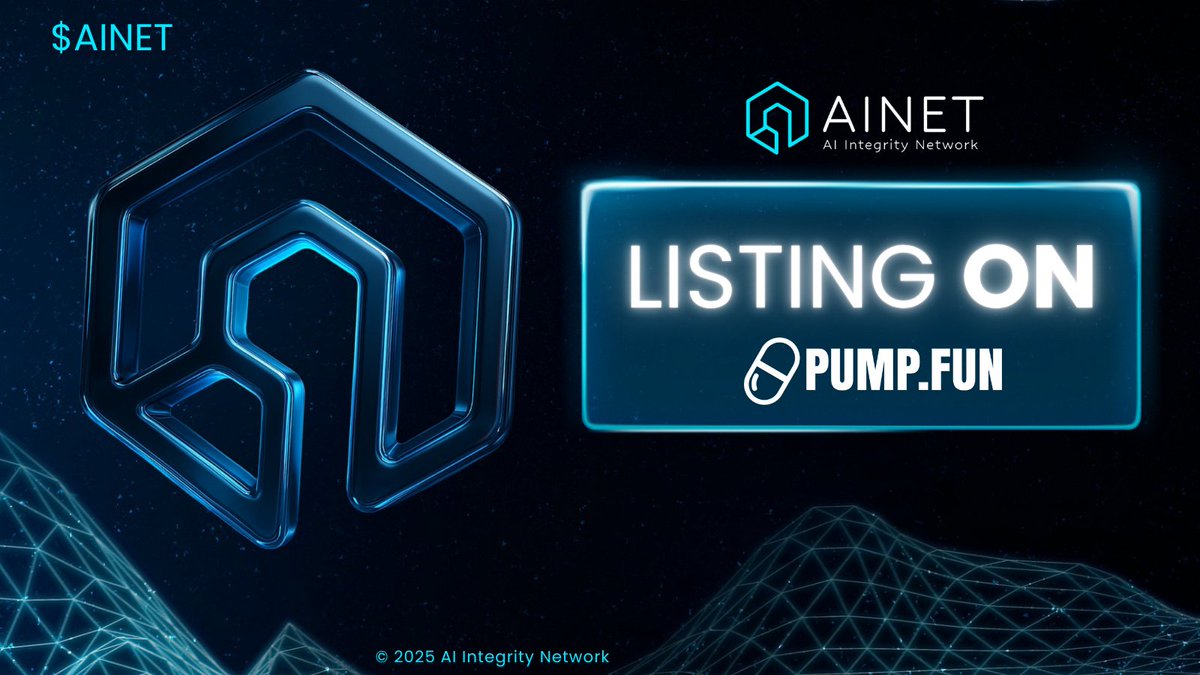 aiintegrity_net's tweet photo. $AINET is officially listed on https://t.co/rfjjKDLX27
https://t.co/t4azcatoQJ https://t.co/MoK8t9rWT1