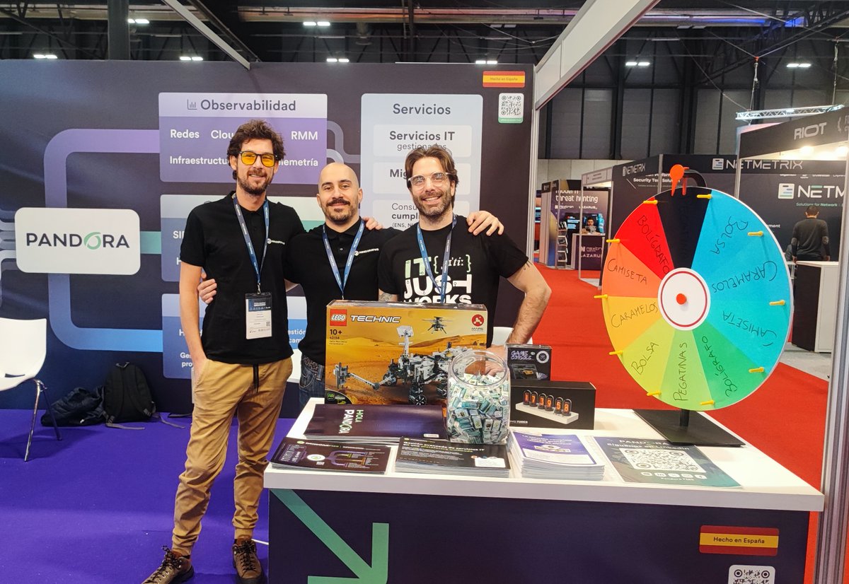 pandorafms's tweet image. 📢 ¡Último día del Madrid Tech Show! Aún estás a tiempo de visitarnos en el pabellón 9, Stand E50 (Cyber Security World) y descubrir todo lo que Pandora FMS puede ofrecerte en monitorización, ITSM, SIEM, RMM y más.

👉  hubs.li/Q03QTHDW0

#PandoraFMS #TechShow