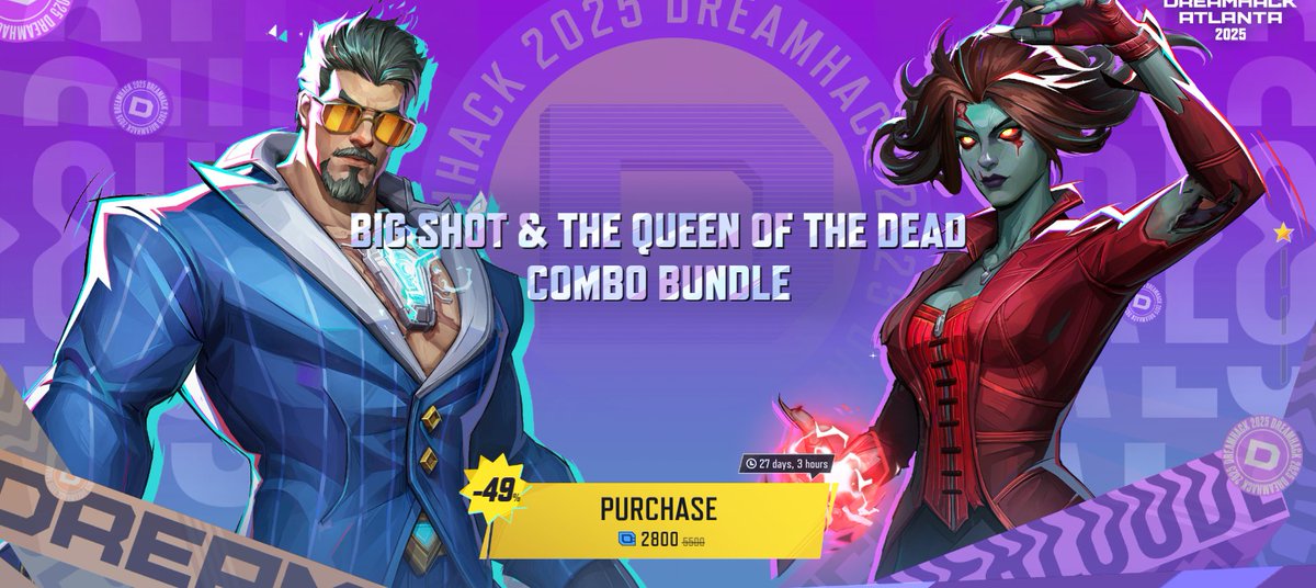 🛍️ Store Rotation | October 31 - November 7 #MarvelRivals

🔥 Big Shot &amp; The Queen Of The Dead Combo Bundle (2800 Units)

🤖 Iron Man "Big Shot" Bundle (2200 Units)
👑 Scarlet Witch "The Queen Of The Dead" Bundle (1600 Units)
🕷️ Spider-Man "Man-Spider" Bundle (1600 Units)