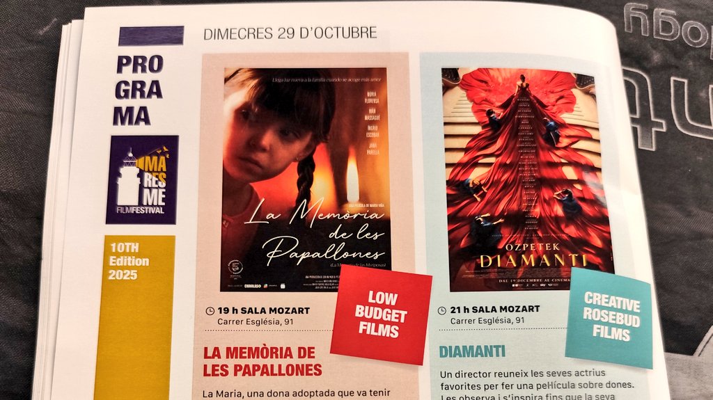 Gracias <a href="/MaresmeFilmFest/">MaresmeFilmFestival</a> por estos días maravillosos. Por 10 años más! Gracias por acoger #AzulDeNiño de Raúl Guardans y la proyección, antes de aterrizar en Londres la próxima semana, de nuestra primera producción #LaMemoriaDeLasMariposas de Marta Viña cuyo estreno en cines