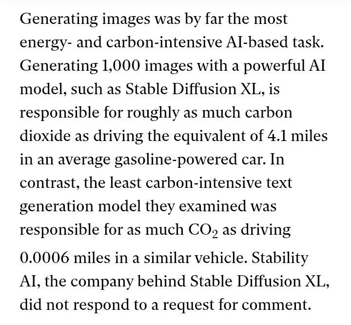 Oh to be this stupid &amp; proud

– kemungkinan kena deepfake 📈📈
– emisi karbon karena penggunaan energi yg berlebihan
– by 2060 we won't have clear water or forest anymore, tp gpp kan bisa minta AI generate image "buatkan latar belakang dgn hutan lebat &amp; air mengalir" betul ga? 🤩