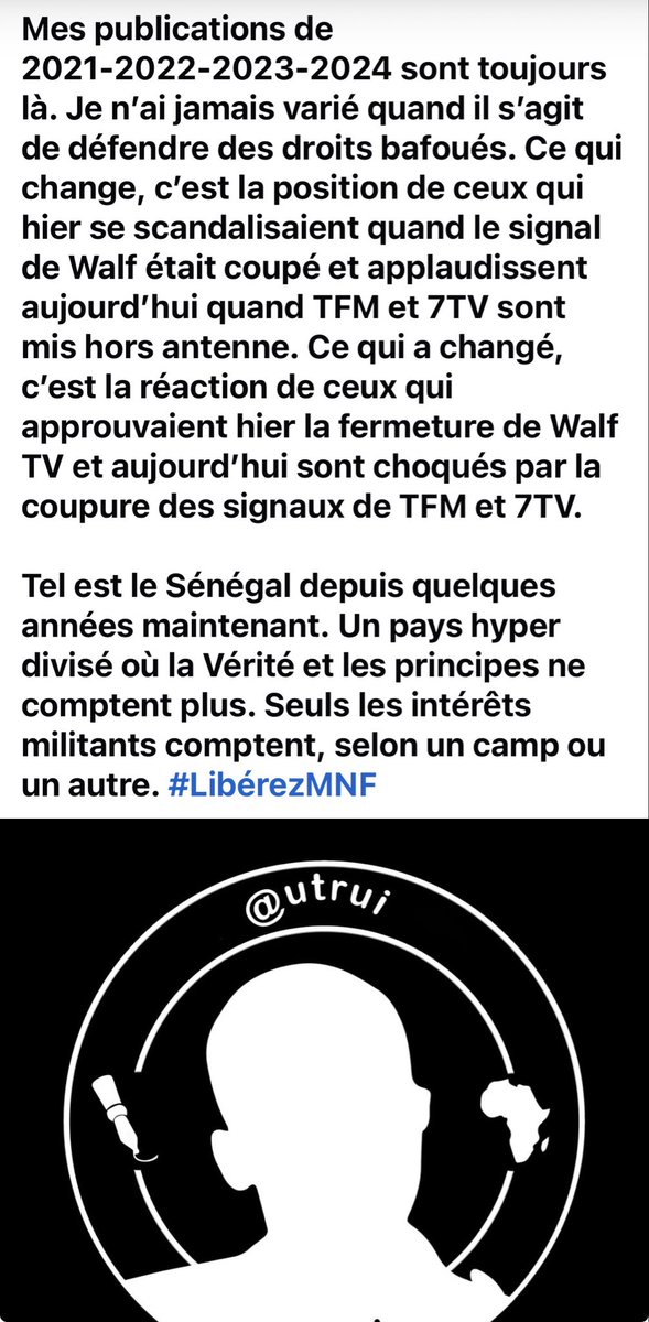 autruicomoi's tweet photo. Un pays hyper divisé où la Vérité et les principes ne comptent plus. Seuls les intérêts militants comptent, selon un camp ou un autre. #LibérezMNF https://t.co/l3PKUq03Rw