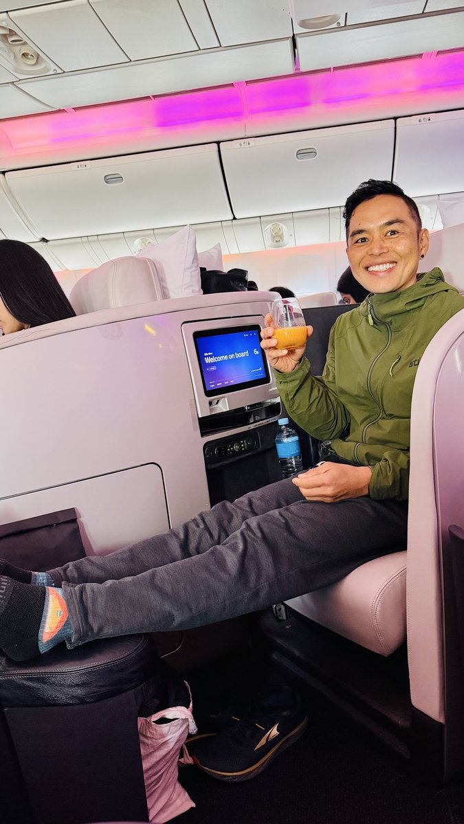 yukimtb's tweet image. まだまだ🇳🇿いたかったけれど帰国しました🥹
🇳🇿▶︎🇯🇵復路もニュージーランド航空さんで快適な空の旅。レースで疲れた体を癒すことができました✈️
直行便があるので本当にありがたいです！
