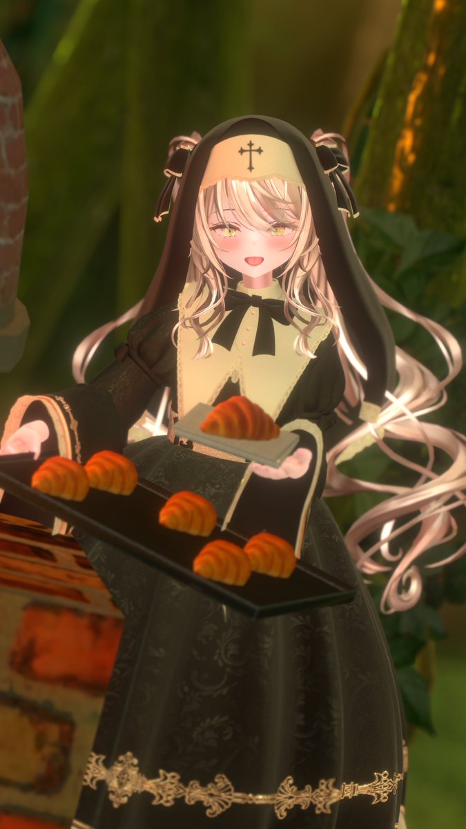 おかようさんです～
昨日折角撮ってきたのにツイートするの忘れてました（
パンが作れるのをはじめてみたので作ってみました。
ちなみに鉄板は素手でさわっちゃだめですヨ☆
#ルゼブル3D #VRChat #thrlooking_glass