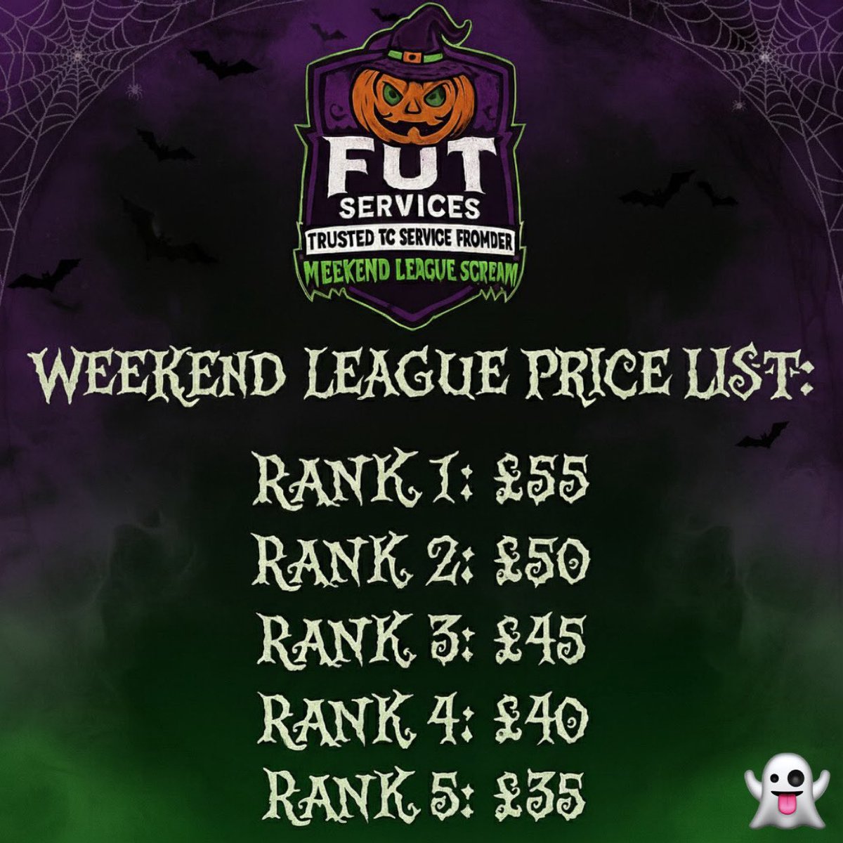 👻 ULTIMATE SCREAM PROMO 2 👻

🔥 Putellas or Bellingham guarantee
🎮 PS, XBOX &amp; PC available
📺 Games streamed to you
📩 Message us to place your order
✅ 50+ Orders completed last weekend

#FC26