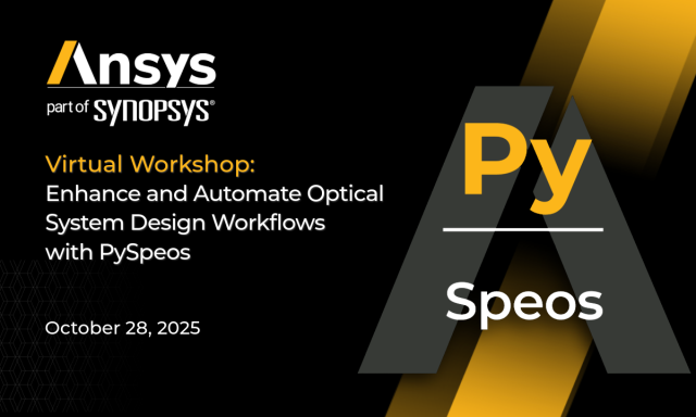 YuXia14's tweet photo. This free virtual workshop introduces PySpeos, the Python interface for Ansys Speos, which enables engineers to enhance productivity, perform advanced studies, and integrate optical simulations into Python-driven processes. Register now and join us on... https://t.co/tM3JyxxE8Z https://t.co/BC0mkDpsHI