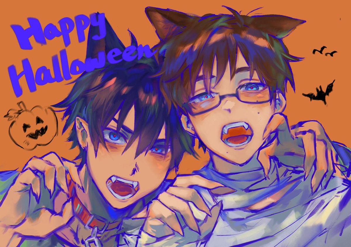 Isleep0808's tweet photo. Happy Halloween 🎃 
#奥村雪男
#奥村燐 https://t.co/9baW0G8Oog