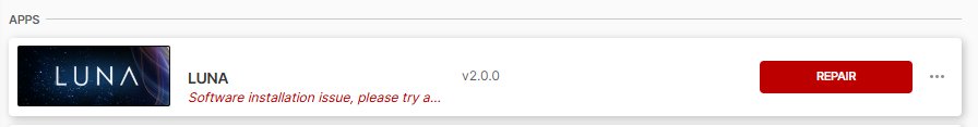 tarabagani8's tweet photo. 下の画像の表示が出て、Windowsの Universal Audio LUNA daw をインストールできない場合、Windows（C:）\ユーザー名\Appdata\Local\Temp\にファイルが残っていたので、そこから.exeを起動できました。
認証はilokなので、動作に問題はないはず、ですが改善方法があればうれしい https://t.co/q13cqVziRD