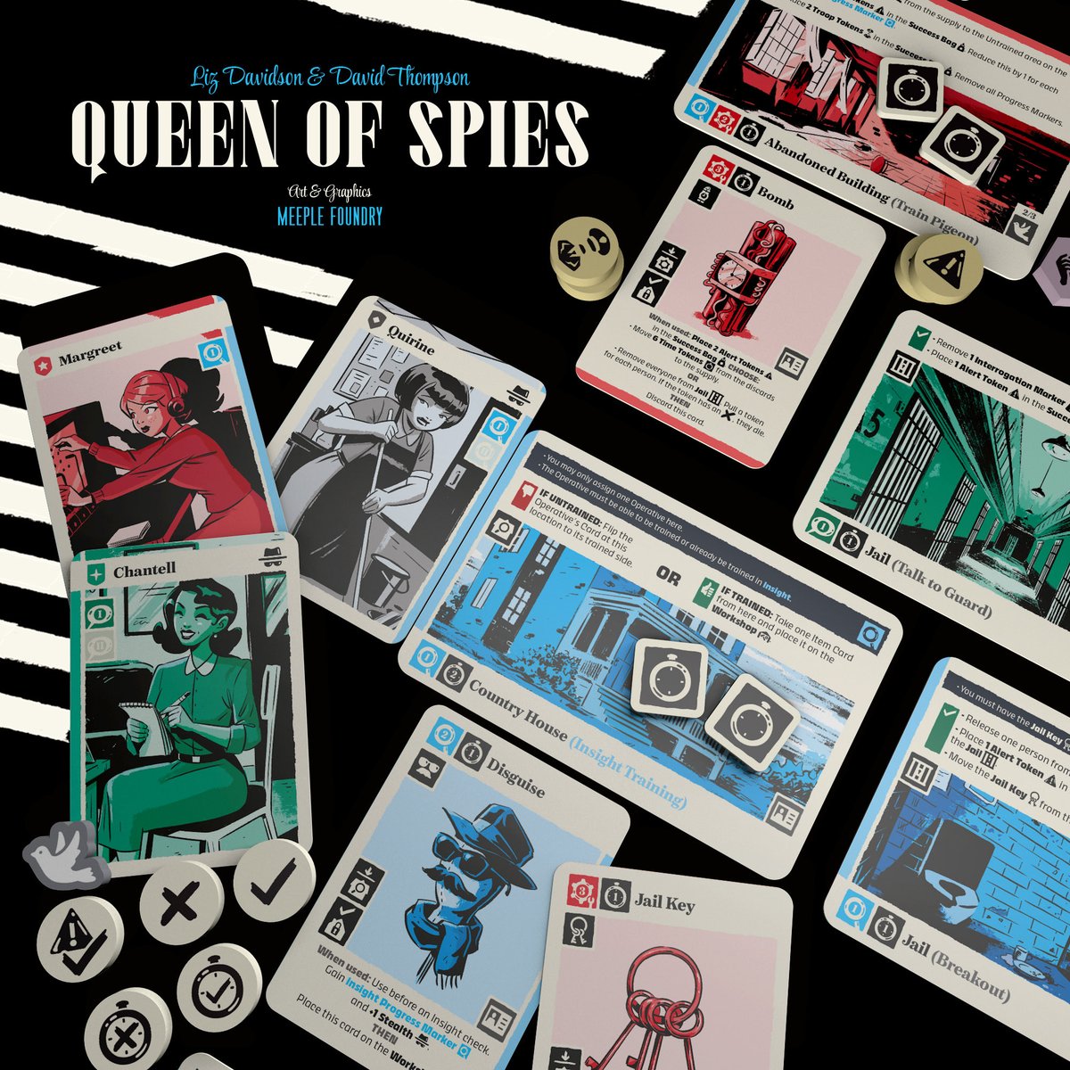 SaltPeppergames's tweet image. Dirige a ru red de espías en Queen of Spies. Queda 1 mes para que empiece la campaña. Apúntate aquí: gamefound.com/en/projects/sa…