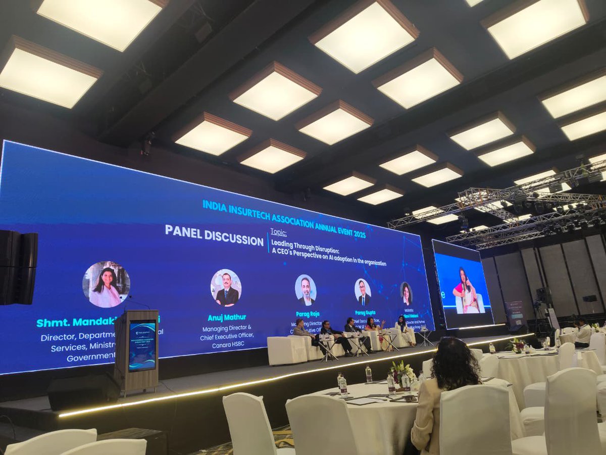 <a href="/BathwalMayank/">Mayank Bathwal</a> <a href="/SidExpress/">Siddharth Choudhary</a> <a href="/preraksethi/">Prerak Sethi</a> <a href="/ONDC_Official/">ONDC India</a> Main Stage

IIA’s panel on "Leading through Disruption: A CEO’s Perspective on AI Adoption in the Organization” featured Shmt. Mandakini Balodhi, Anuj Mathur, Parag Raja, Parag Gupta, and Pallavi Malani.

Key insights:
* Getting the data plumbing right is foundational
* AI in