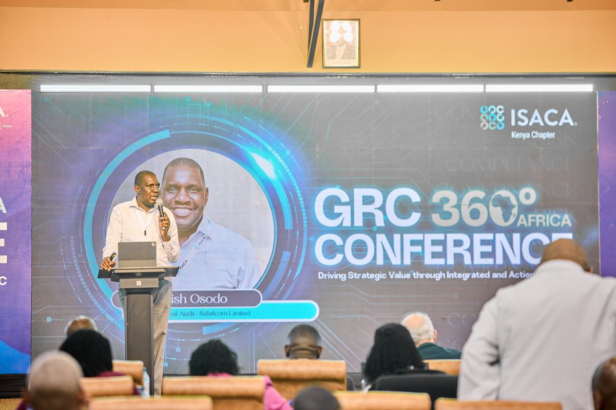 Isaca_kenya's tweet photo. 1/3
At #GRC360Africa, governance met global perspective.
 CPA Denish Osodo shared how integrated GRC drives strategic value and builds resilience within organizations.

#ISACAKEGRC2025 @Isaca_kenya https://t.co/zskdIPMrwO
