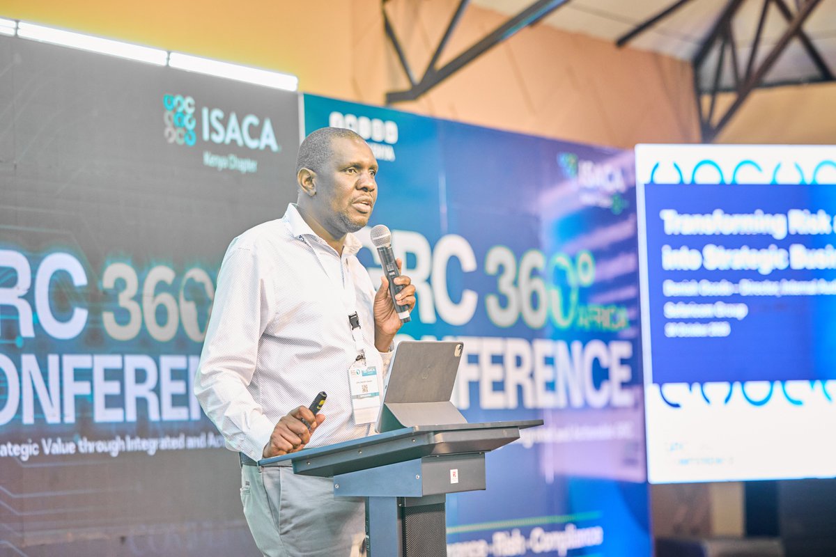 Isaca_kenya's tweet photo. 1/3
At #GRC360Africa, governance met global perspective.
 CPA Denish Osodo shared how integrated GRC drives strategic value and builds resilience within organizations.

#ISACAKEGRC2025 @Isaca_kenya https://t.co/zskdIPMrwO