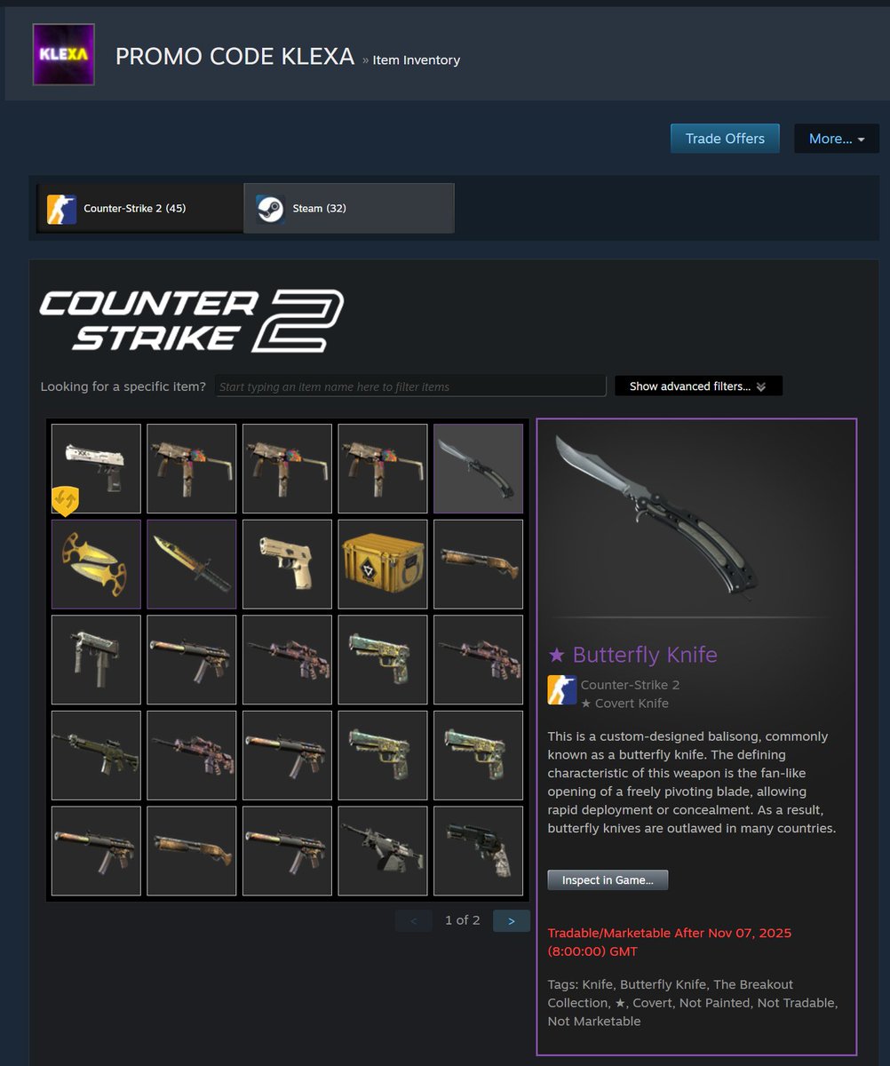 KlexaCS2's tweet image. Omg i just bought a $400 skins and after than i made a tradeup and i got this knife !

W or L ?