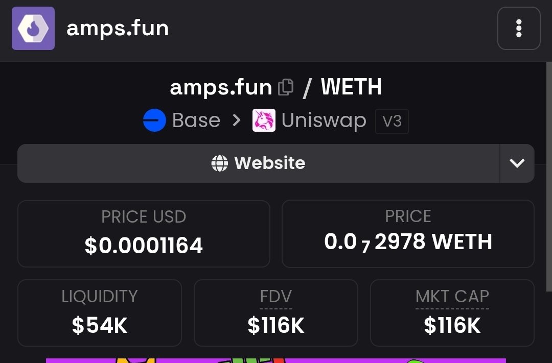 #BASE #CLANKER CLANKER #BASECHAIN 

#amps.fun

MC: 120K

ca: 0x1B23819885FcE964A8B39D364b7462D6E597ae8e

farcaster.xyz/ampsfun

Dev; 
farcaster.xyz/phil
X; <a href="/philmohun/">phil (on farcaster)</a> 

This is fire