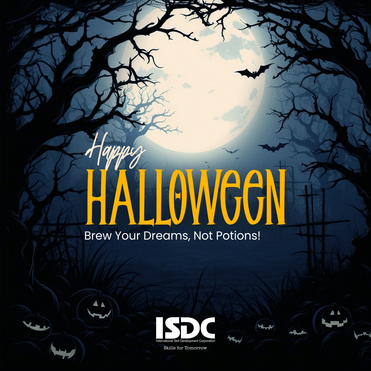Brew Your Dreams, Not Potions! Swap your cauldron for creativity and your broom for bold ideas.

#ISDC #halloween #spookyfun #treats #memories
