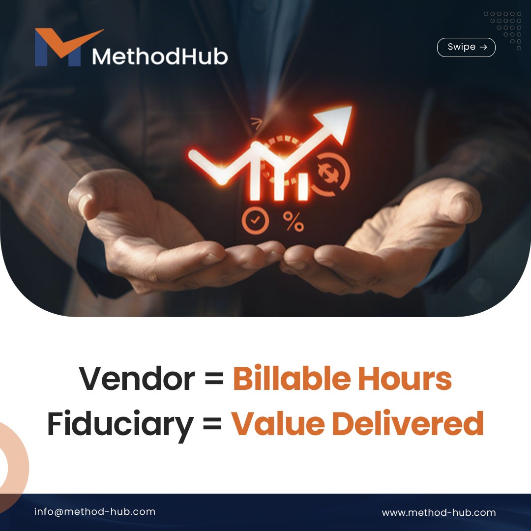 Vendor vs Fiduciary → The Difference
.
Don’t Hire Vendors. Partner Fiduciaries.
.
#methodhub #methodhubdata #methodhubtech #vendor #clouds #BusinessEcosystem #vendor #LongTermROI #fiduciary