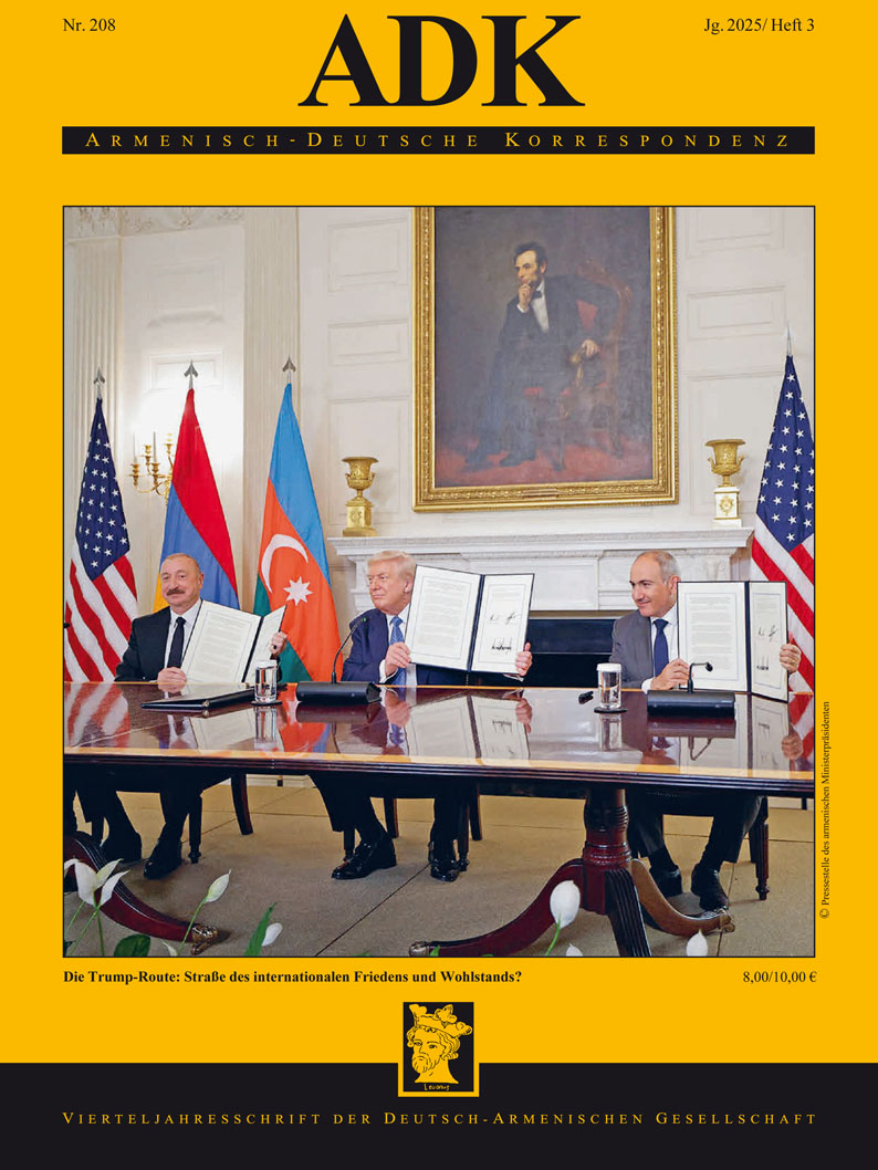 Die ADK ist das einzige Printmedium im deutschsprachigen Raum, das sich mit Armenien und für Armenier relevanten Themen beschäftigt. Das Inhaltsverzeichnis von ADK 208: lmy.de/vKFku   Für Abo bzw. Einzelbezug E-Mail an info@deutscharmenischegesellschaft.de.