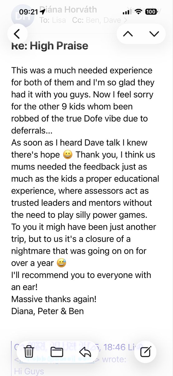 Some heartwarming feedback from parents following our latest Open Bronze &amp; Silver <a href="/DofE/">The Duke of Edinburgh’s Award</a> expedition week. Delivered by staff that truly understand the informal educative nature of the DofE programme &amp; have the ability to positively engage with young people at all times 😊