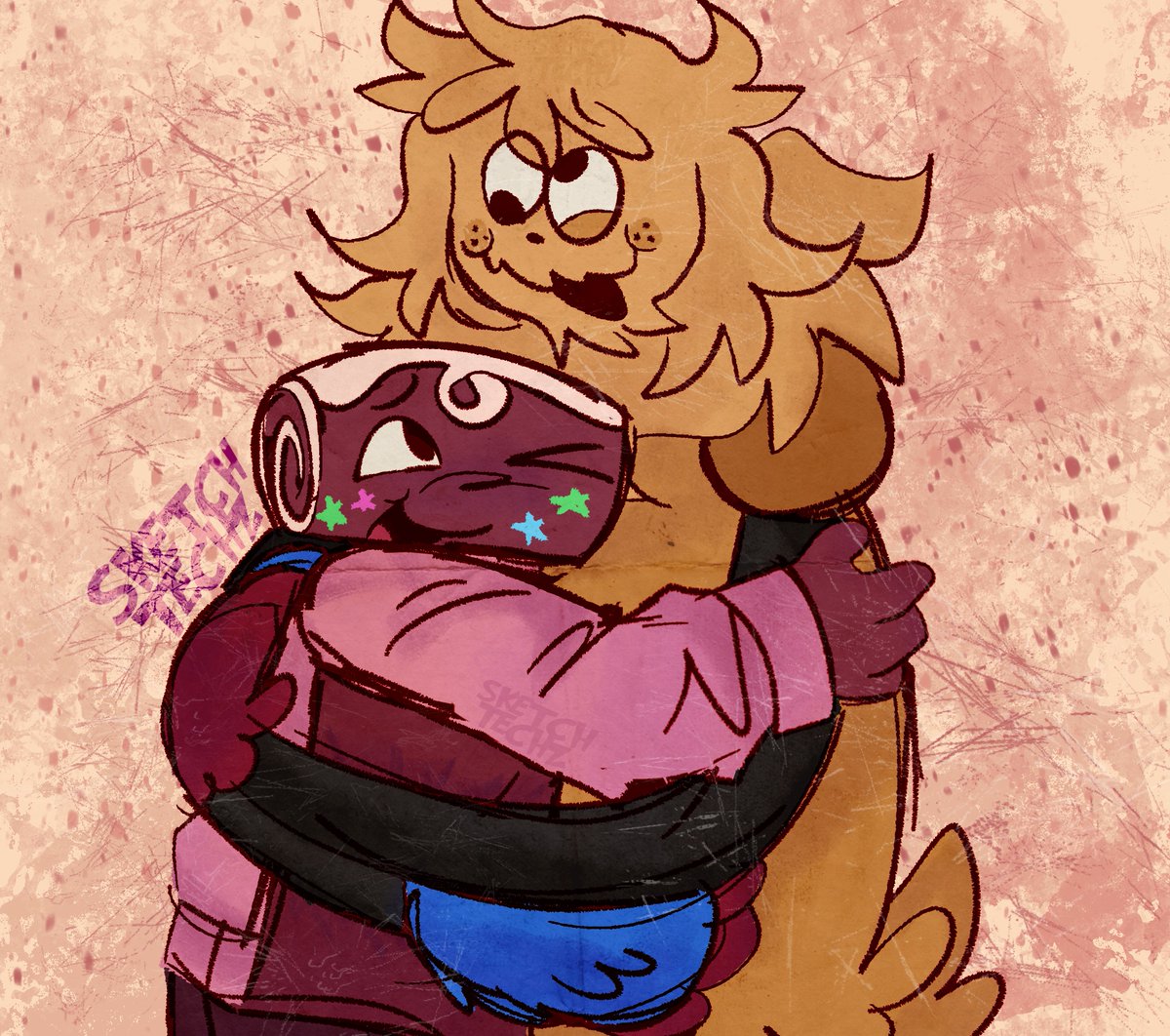 #dandysrevival AU / Designs by <a href="/GoneGlitchin/">LEE || GLITCH</a>
#HuggablePastry Slop, I lowkey just wanted to know  how they would look in the AU designs (&amp; Goob’s design just looked fun to draw)