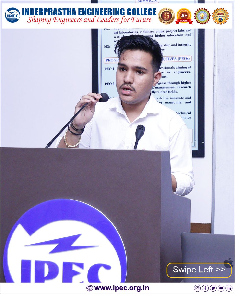 ipecgzb's tweet image. ✨ Glimpses of the Event @ IPEC! 🎓
A day filled with knowledge, innovation, and inspiration 💡 — where ideas turned into action and learning met experience! 💥
#IPEC #IPEC30 #IPECGhaziabad #IPECians #CampusVibes #InnovationAtIPEC #StudentDevelopment #CollegeLife