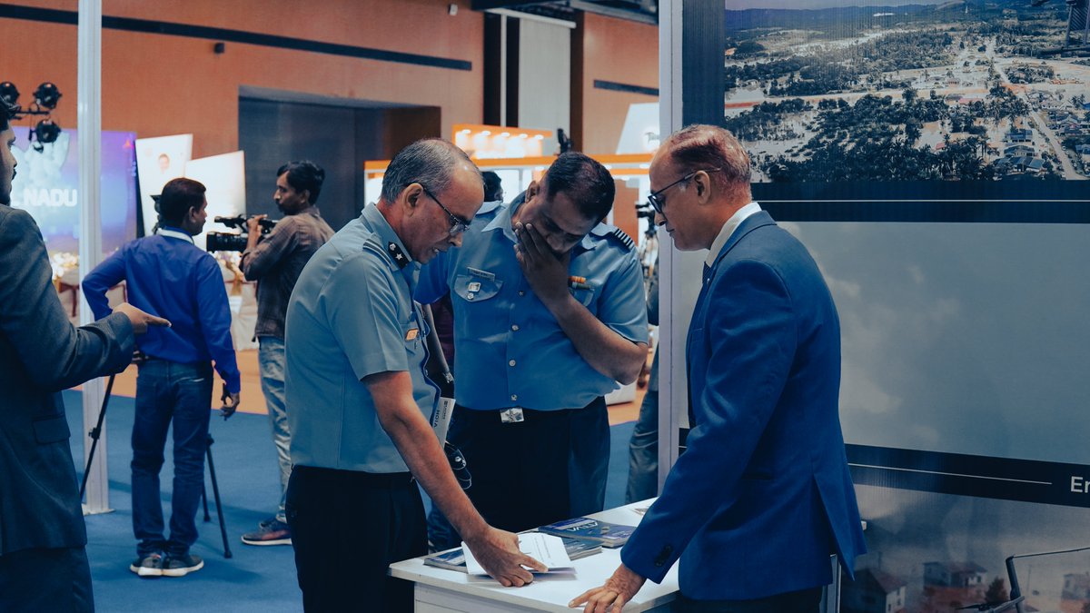amberwingsUAV's tweet photo. Day two at AeroDef’25 gave us a truly rewarding experience engaging with members of the defence community, policymakers, and experts who form the backbone of India’s security ecosystem. 

#AeroDef25 #Defence #Aerospace https://t.co/Zy9RqoUniX