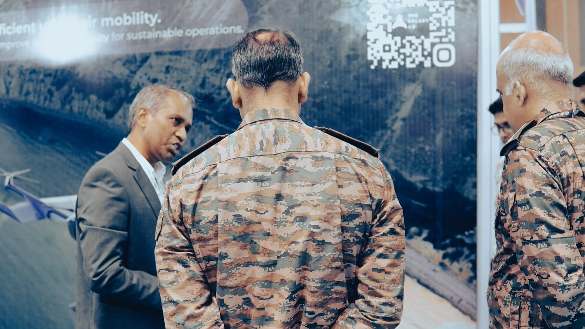 amberwingsUAV's tweet photo. Day two at AeroDef’25 gave us a truly rewarding experience engaging with members of the defence community, policymakers, and experts who form the backbone of India’s security ecosystem. 

#AeroDef25 #Defence #Aerospace https://t.co/Zy9RqoUniX