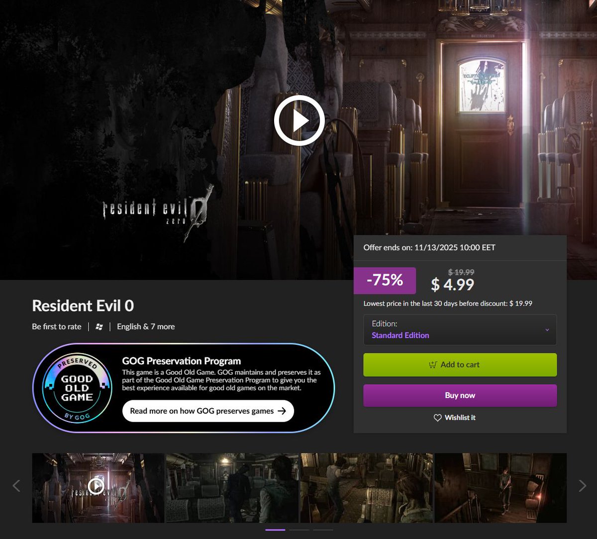 Wario64's tweet image. Resident Evil HD REMASTER and Resident Evil 0 are now on GOG

Resident Evil HD REMASTER - $4.99 buff.ly/aJWj1gk 
Resident Evil 0 - $4.99 buff.ly/tXC3dRH 

Resident Evil Deluxe Origins Bundle (RE HD + RE0 &amp;amp; Costumes DLC) $9.99 buff.ly/D0M9pIX #ad