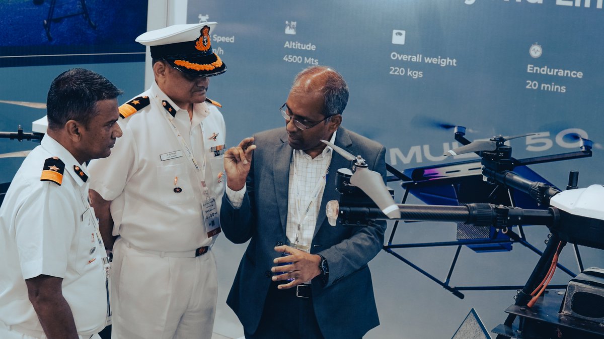 amberwingsUAV's tweet photo. We proudly introduced M50, our latest platform, and shared how our technologies are designed to support defence operations through precision, adaptability, and reliability.

#MakeInIndia #Innovation #Technology https://t.co/mDdw6TxPPH