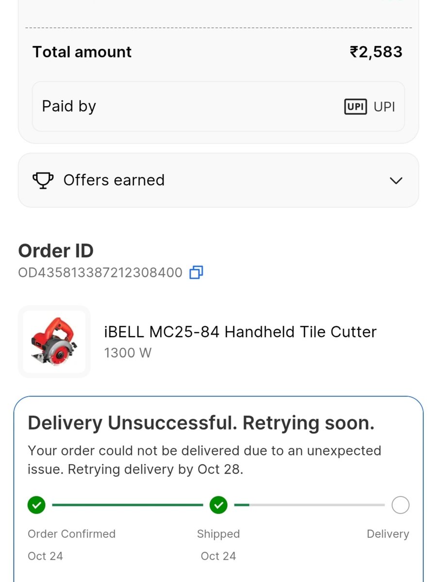 I am filing a complaint regarding my recent order. The delivery executive refused to deliver the product to my address despite my availability. This unprofessional behavior caused inconvenience.
<a href="/flipkartsupport/">FlipkartSupport</a>