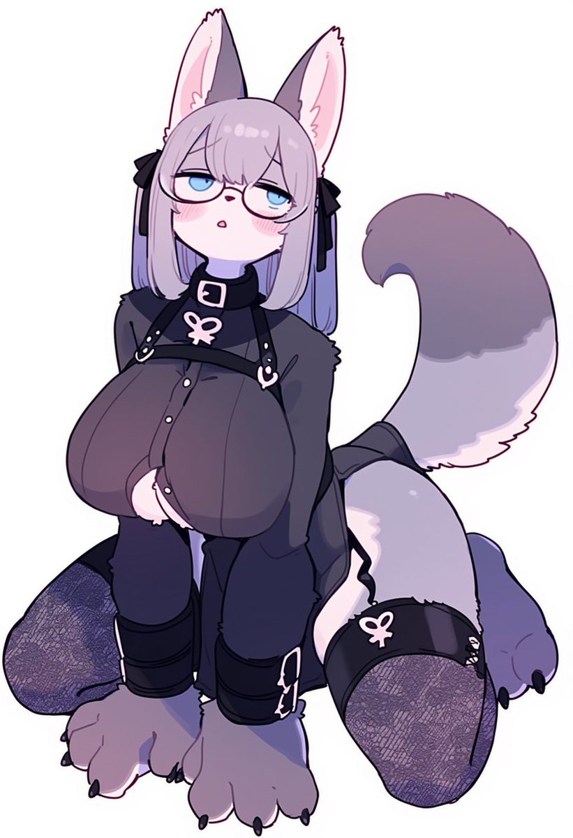 kemono_aiart's tweet image. 厨二病っぽい衣装で露出度を極限まで抑えてもらった健全な狼ちゃん✟🐺✟