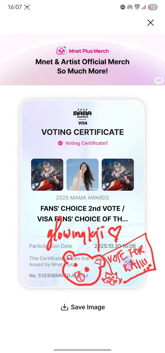 lets gooooo goms vote for KAI and IRENE on Mnet Plus app!!! 💛🐻🐰🩷 remember 1 acc = 1 vote!! #KAI #2025MAMAVOTE