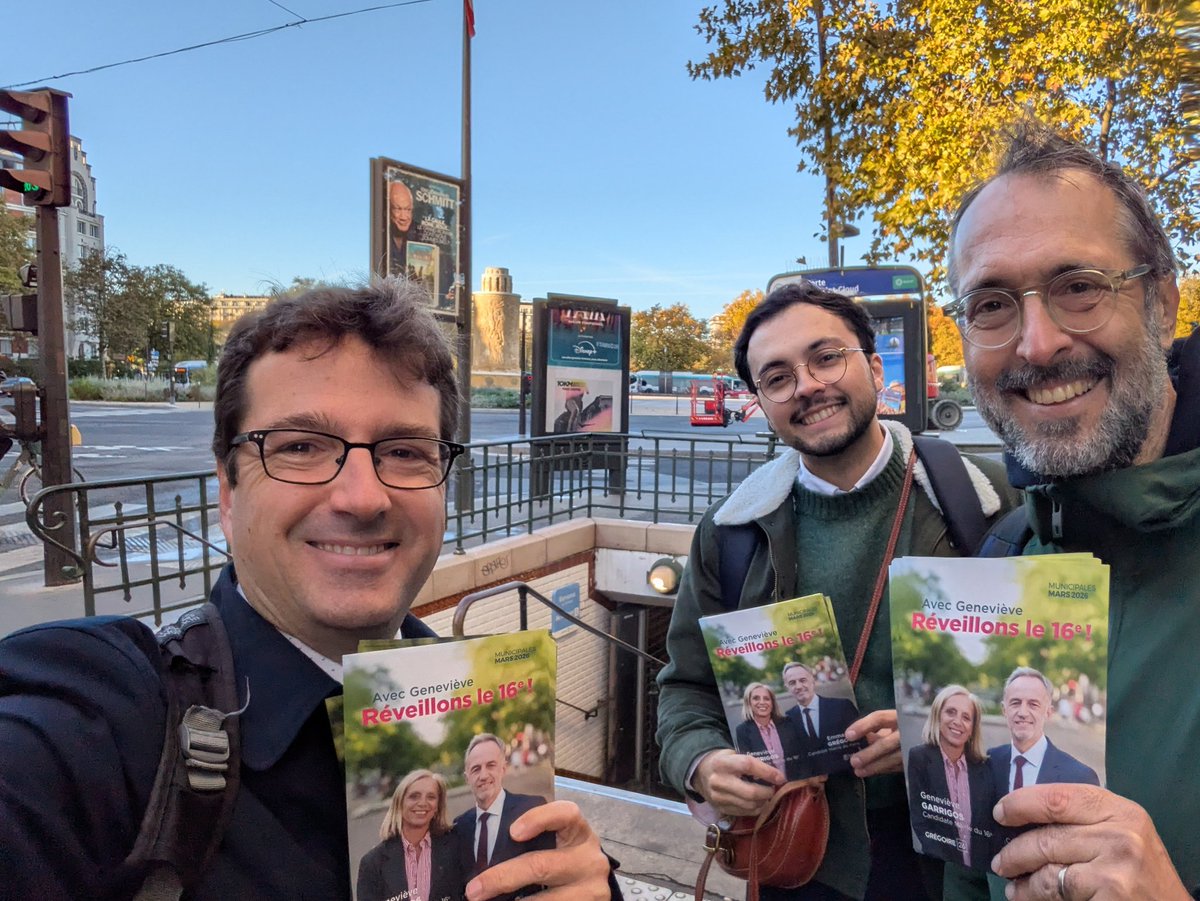 #Paris16 Ce matin au métro Porte de St Cloud, à votre rencontre pour construire avec vous le projet et évoquer le <a href="/Paris_En_Grand/">Paris en Grand</a> d’<a href="/egregoire/">Emmanuel Grégoire</a> !