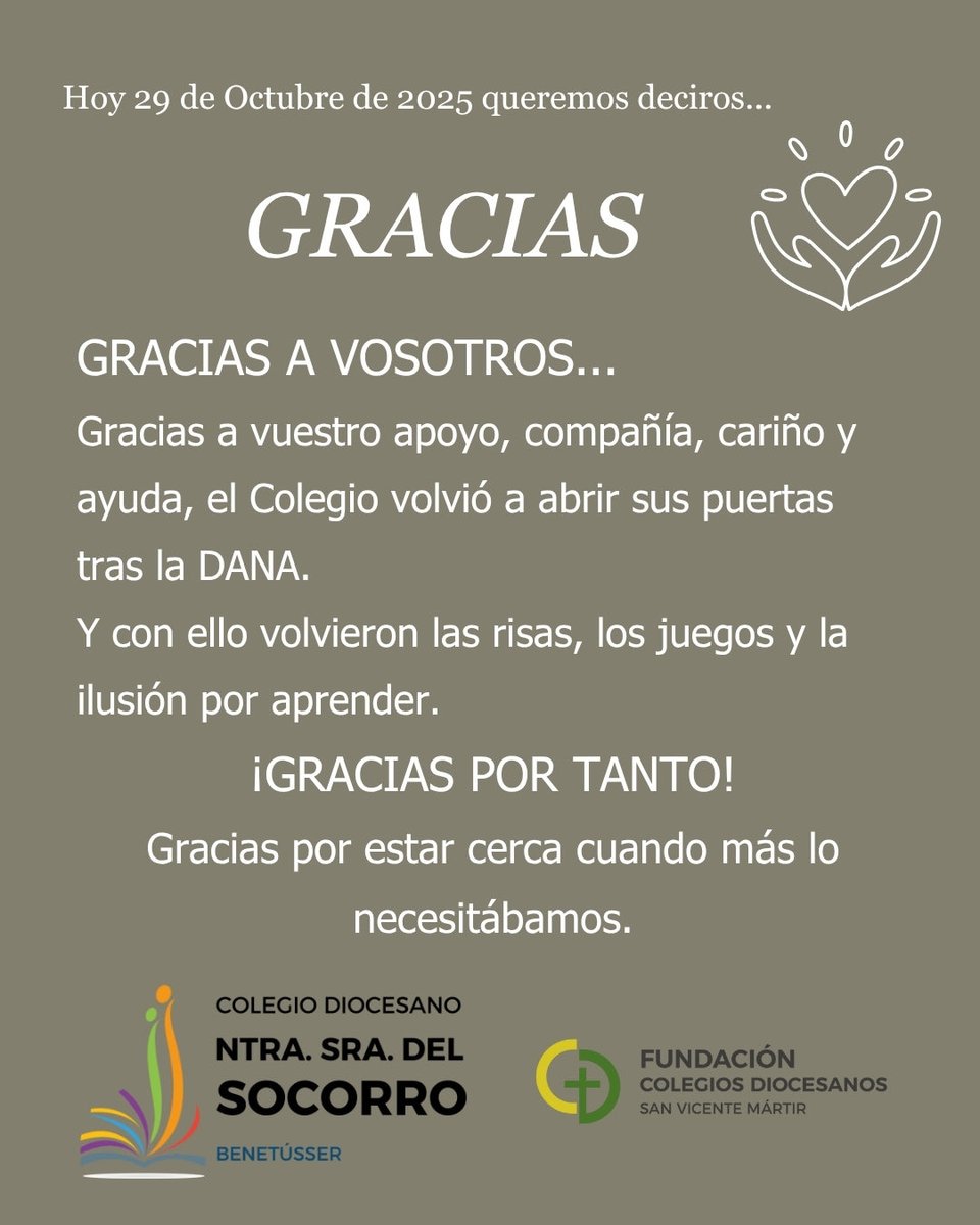 _daniVLC_'s tweet image. Un año después, seguimos recibiendo agradecimientos por ayudar a centros educativos que lo perdieron todo en la DANA. Alumnos, familias y docentes que lo recordarán siempre. Gracias a todos por ayudar con @AdoptaUnCole