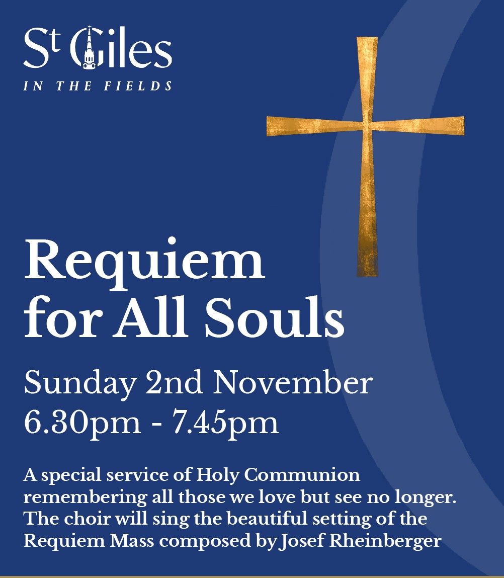 This Sunday we remember the faithful departed. Service of Holy Communion at 6.30pm sung by the West End Evensong Choir