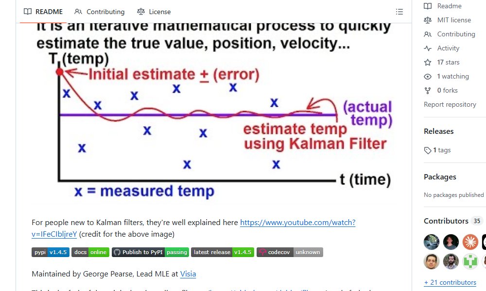 clxymox's tweet image. 🐍 bayesian_filters
⭐ 17 stars
"Filtres bayésiens puissants pour des estimations optimales en Python !"
Ou, pour plus de...
#GitHub
