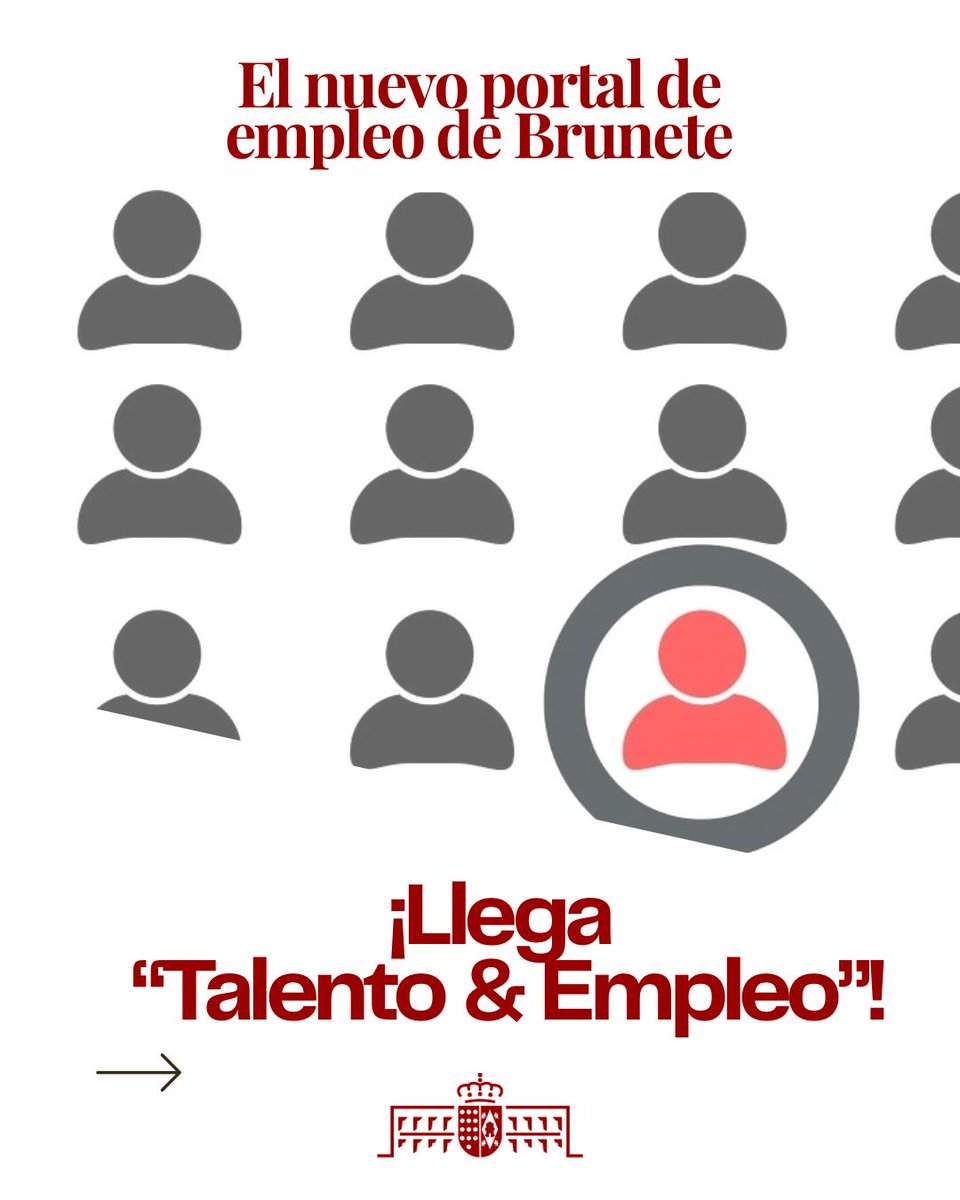 AytoBrunete's tweet image. Atención #Brunete
El Ayuntamiento lanza "Talento &amp;amp; Empleo", un portal que conecta talento con empresas locales.  Regístrate y accede a ofertas laborales, formación y más
Más información en nuestro Instagram, Facebook y web.
#TalentoYEmpleo #EmpleoLocal #OportunidadesLaborales