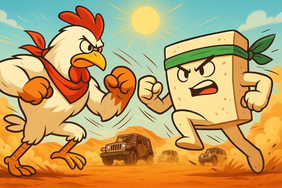 Chicken_Vs_Tofu's tweet image. 🥊 It’s not just a fight… it’s a lifestyle.
Chicken vs Tofu — where legends clash and portfolios rise. 🚀🐔🧱

#ChickenVsTofu #crypto #meme #viral #Republicans #Senate #Chuck #Bulls #XiJinping #ZOMVIVORxNETFLIX