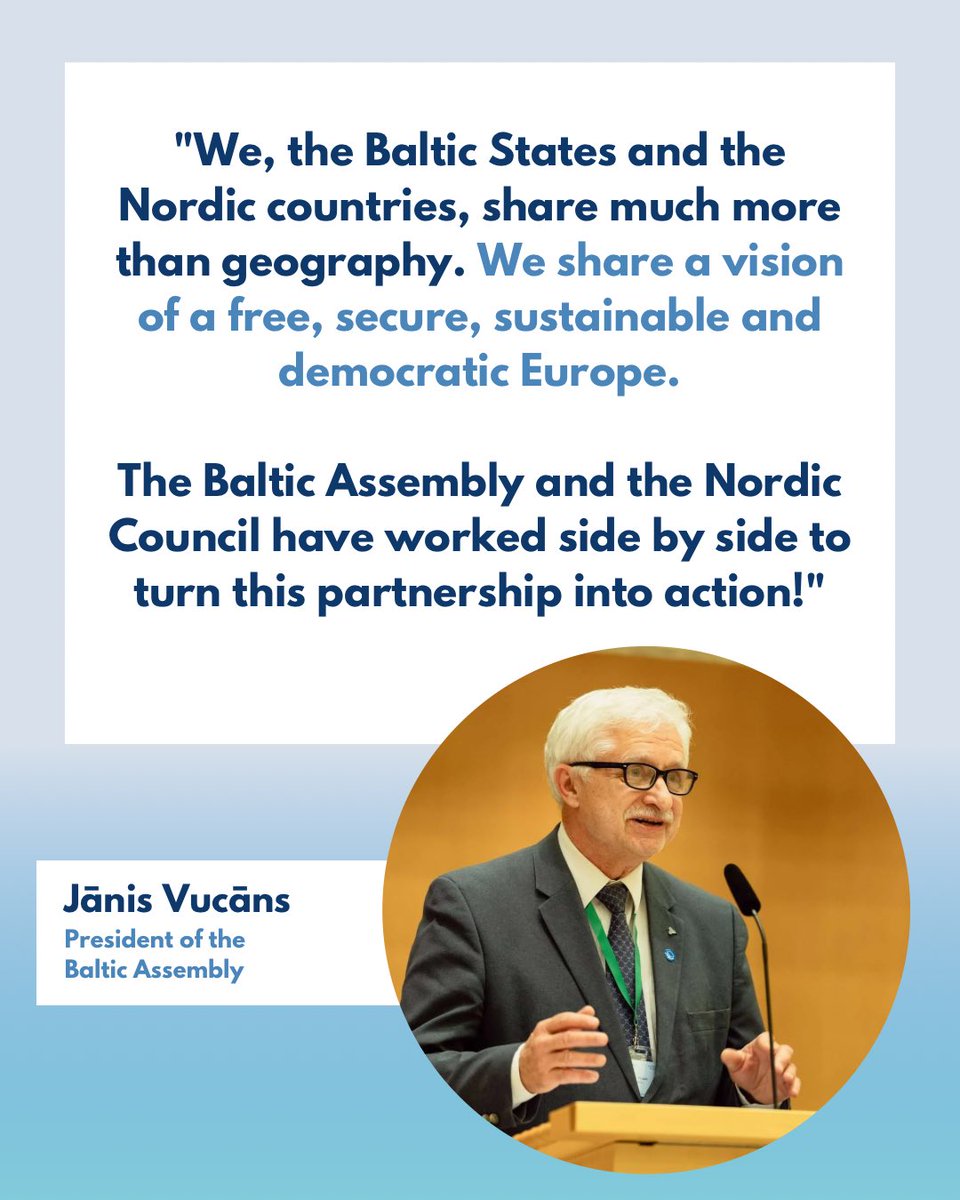 AssemblyBaltic's tweet image. On 28-30 October, the Baltic Assembly participated in the 77th Session of the Nordic Council “The Nordics together – the Nordic advantage and unity in troubled times” held in Stockholm. 🇸🇪

Read more here: baltasam.org/ba-77-nc-sessi…

#BalticAssembly #NordicCouncil