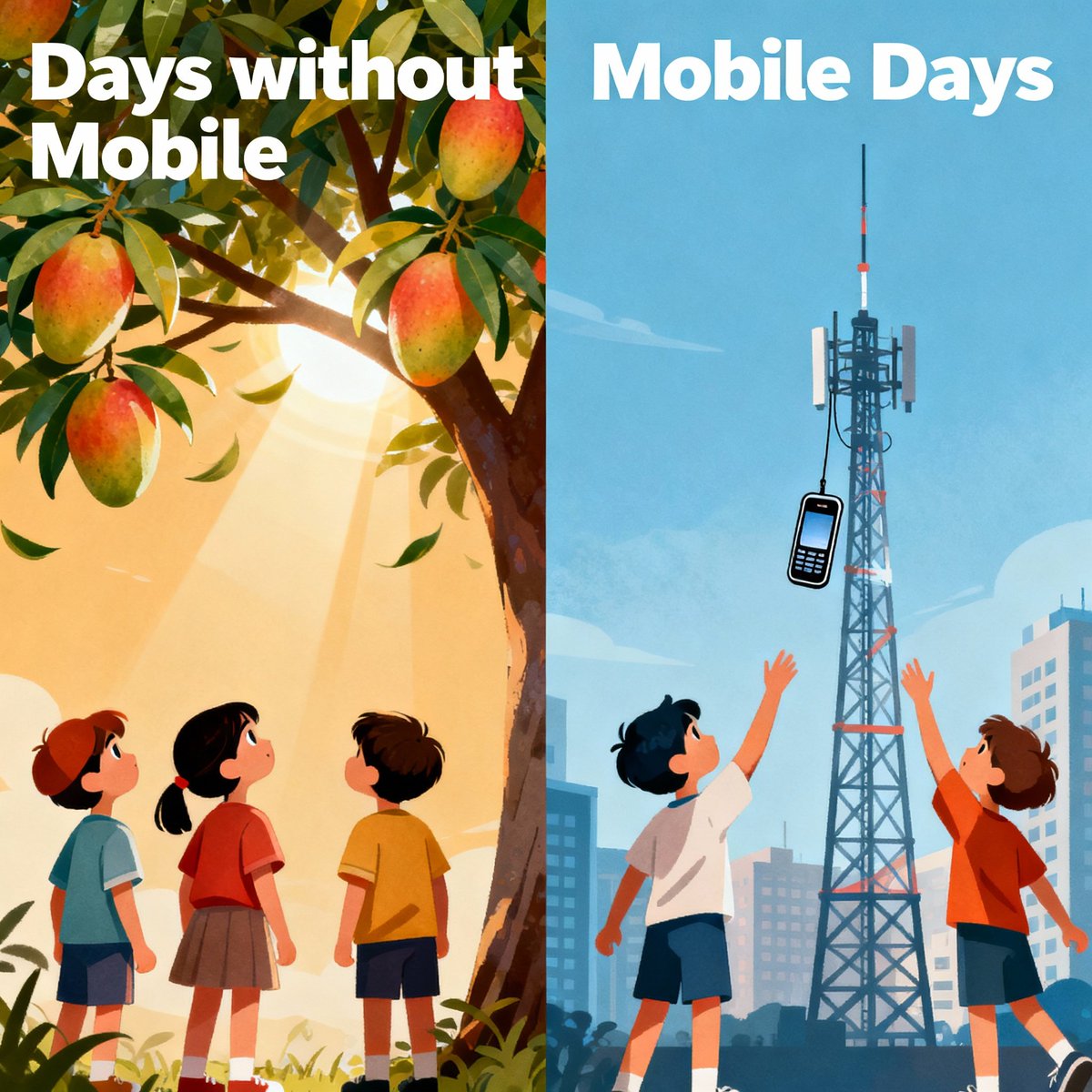 Sonalsharma1401's tweet image. आज पूरी दुनिया मोबाइल के चारों ओर घूमती है, और बच्चे बस मोबाइल की ओर देखते हैं — यही हैं हमारे "मोबाइल के दिन"।
क्या हम अपने बच्चों को फिर से वो बचपन दे सकते हैं जहाँ गेम सिर्फ खेलने का नाम था, न कि स्क्रीन के पीछे बैठने का?
#DaysWithoutMobile #MobileDays #संतुलन #बचपन