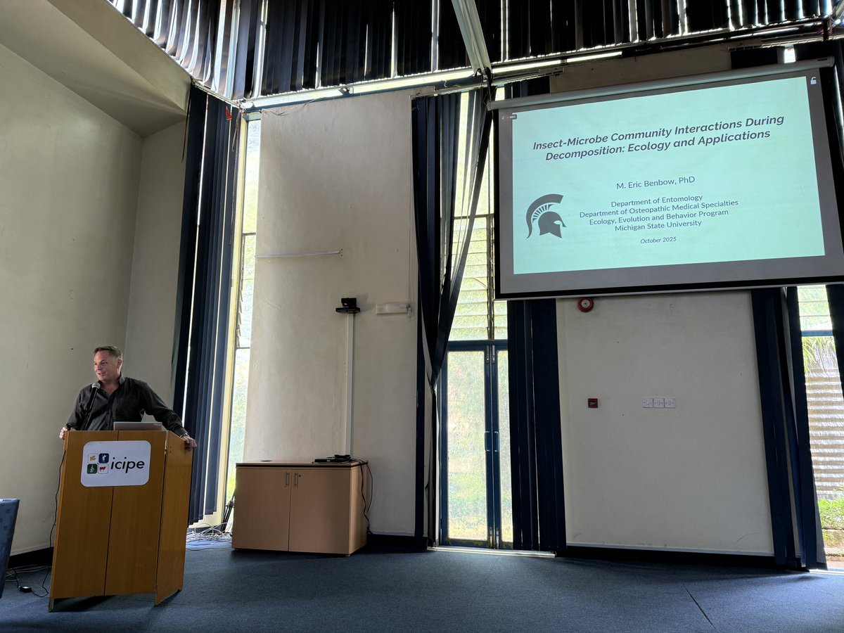 FliesFacility's tweet photo. Presenting at ICIPE @BenbowLab @tamuentomology - black soldier fly as a model within the decomposition realm https://t.co/MHWTMW5BiJ