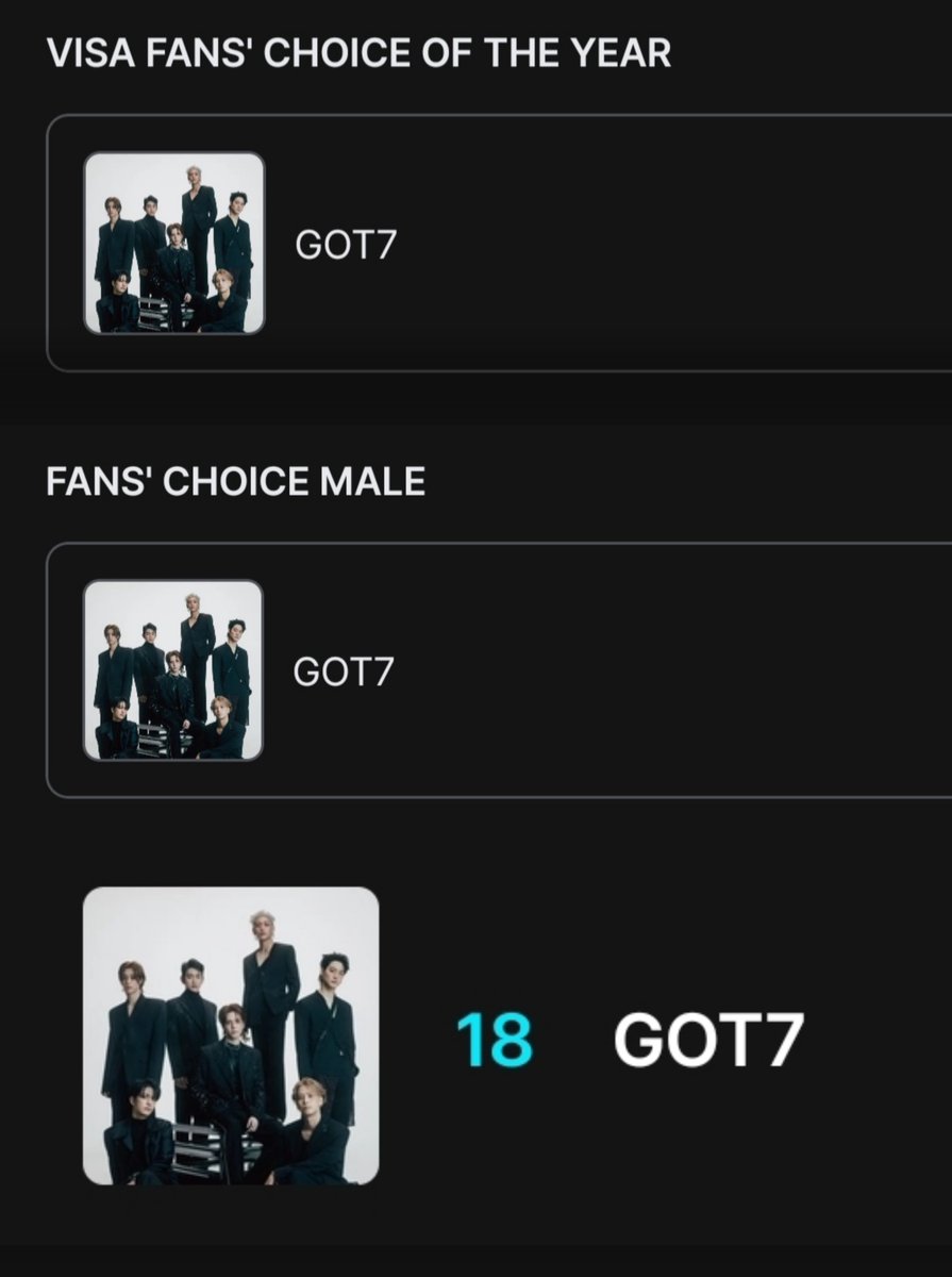 จากที่ถอดใจลบแอปออกไปแล้ว แกเอ้ยยยย เราทำได้!! นี่คิดว่า 10% ใน X มีผลนะ ผู้ชายเราเข้าชิง 2 รางวัล เพราะฉะนั้น ไปค่ะหญิง! โหวต+ติดแท็ก กันจ้าาาาาาา

#2025MAMAVOTE #GOT7