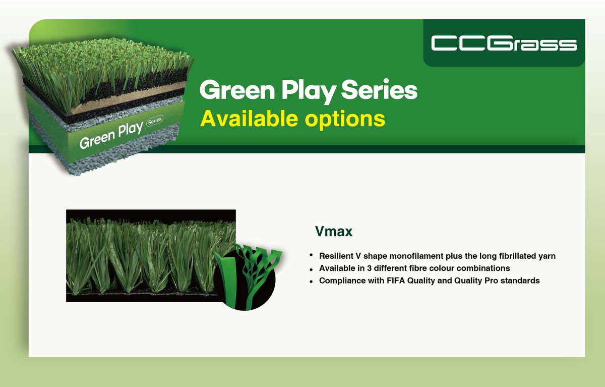 Discover our cutting-edge Green Play system and turf product, designed to deliver an exceptional playing experience while prioritizing environmental sustainability. 🌱💪
👉 ccgrass.com/green-play-ser…
#sportssystem #greenplay #sportsturf #artificialgrass