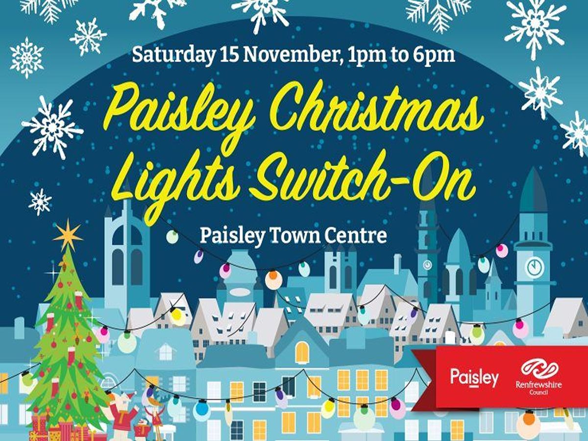 𝗔𝗗: The countdown to Paisley's Christmas begins with the switching on of the town's Christmas lights on Saturday 15th November.
The amazing Red Hot Chilli Pipers will take to the stage before the switch-on at 6pm!
𝗙𝗶𝗻𝗱 𝗼𝘂𝘁 𝗺𝗼𝗿𝗲: tinyurl.com/y9xvapvs
