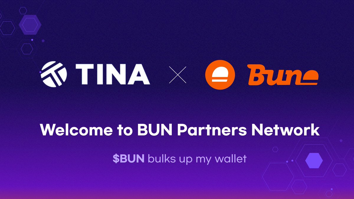 BUNDAO_Official's tweet image. 🚀 TINA x BUN, Geo-DePIN meets Web3.

TINA joins BUN, the governance token of Burrito Wallet, to connect geospatial data with on-chain identity and expand real-world utility. 🌐

#TINA #BUN #Web3 #Partnership