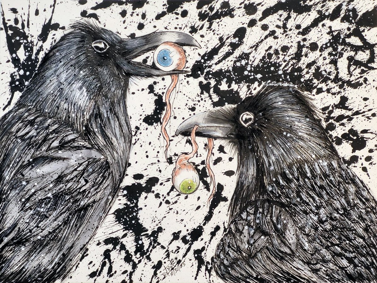 ThreatDesigns's tweet photo. From today's live art stream: https://t.co/ooLYH1reas
#art #artist #ravens #eyes #eyeballs #inktober #ThreatDesigns @TwitchReTweets @TwitchSharing https://t.co/NX7xvbeQLR