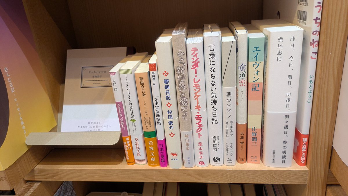 ohitama0707's tweet image. 面白い棚発見
#横尾忠則
#アインシュタイン
#いもとようこ
#寺田寅彦

どんな関連？と思ったら
#日記　つながりみたい
いつか読みたい本
#ほんまる神保町