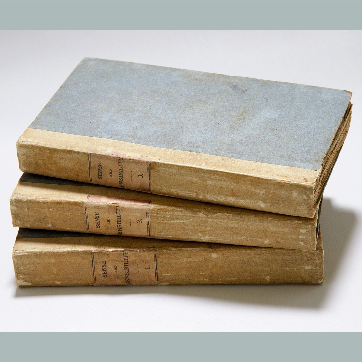 JaneAustenHouse's tweet photo. 📖 Sense and Sensibility was first published #onthisday in 1811, whilst Jane Austen was living in this very House. Shown here is a first edition from our collection, in its original boards.
 
🔗 Find out more about this precious object here: https://t.co/9VP1DC6ehj https://t.co/tB4OcDU778