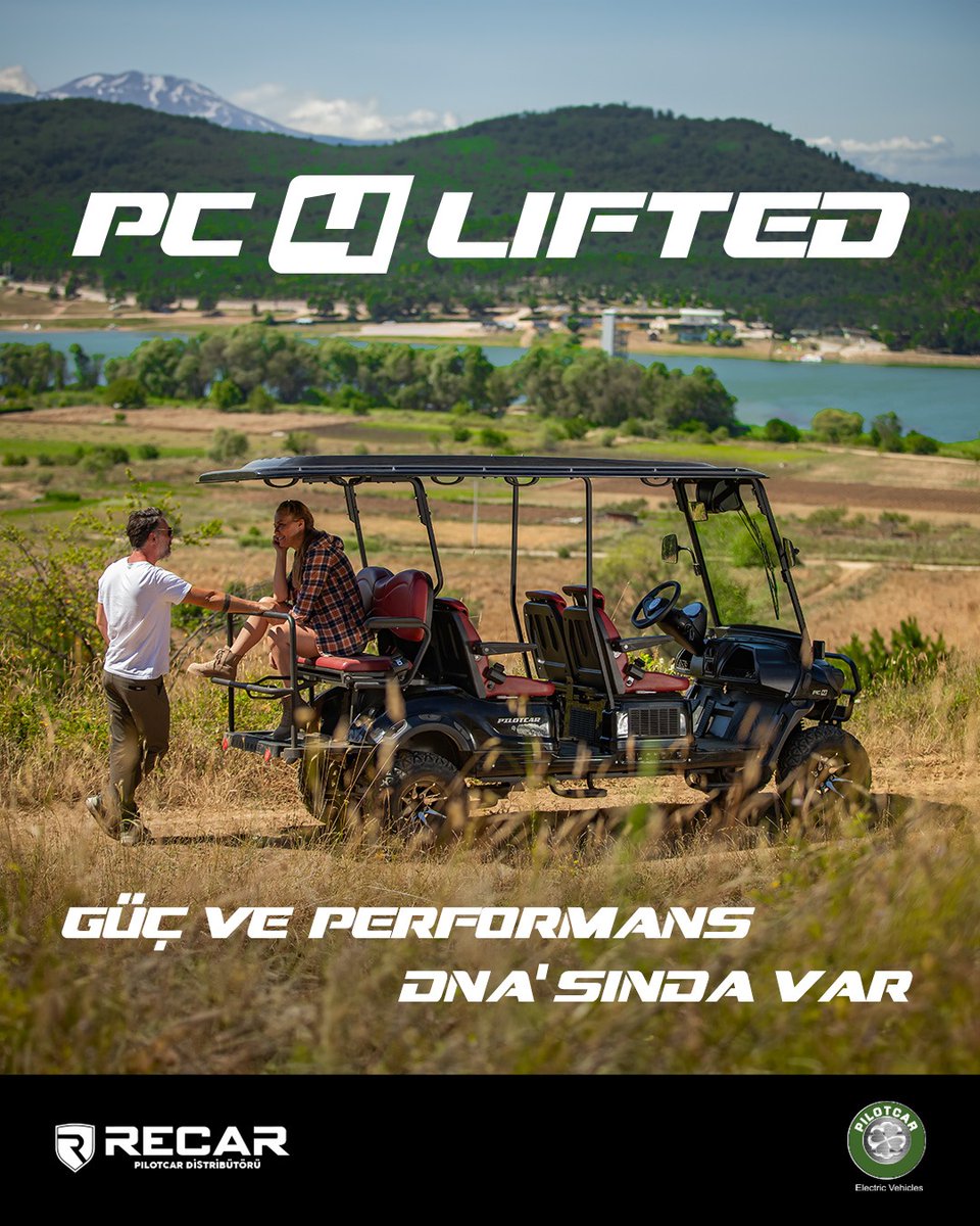 DNA’sına güç, performans ve dayanıklılık işlenen, her an üstün performansla yanınızda.

Gücü, konforu ve çevikliğiyle size özgürlüğün kapılarını aralayan PC-4 LIFTED’ı şimdi RECAR satış noktalarında keşfedin!

#Recar #Pilotcar #electricutilityvehicle #electricutilitycart